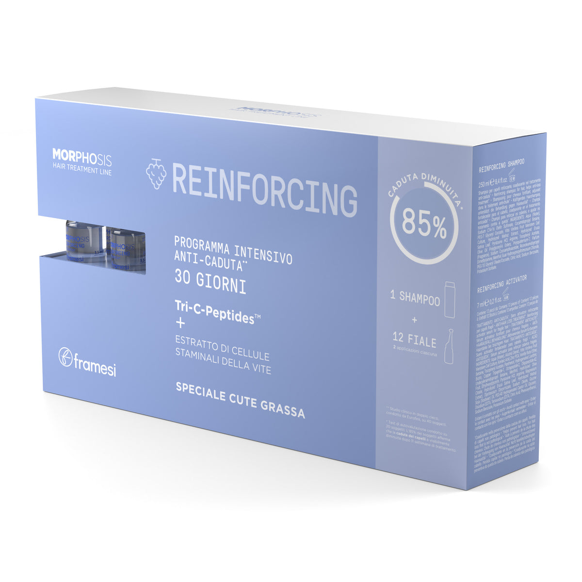 Kit Morphosis Reinforcing Shampoo 250 ML y 12 Ampolletas