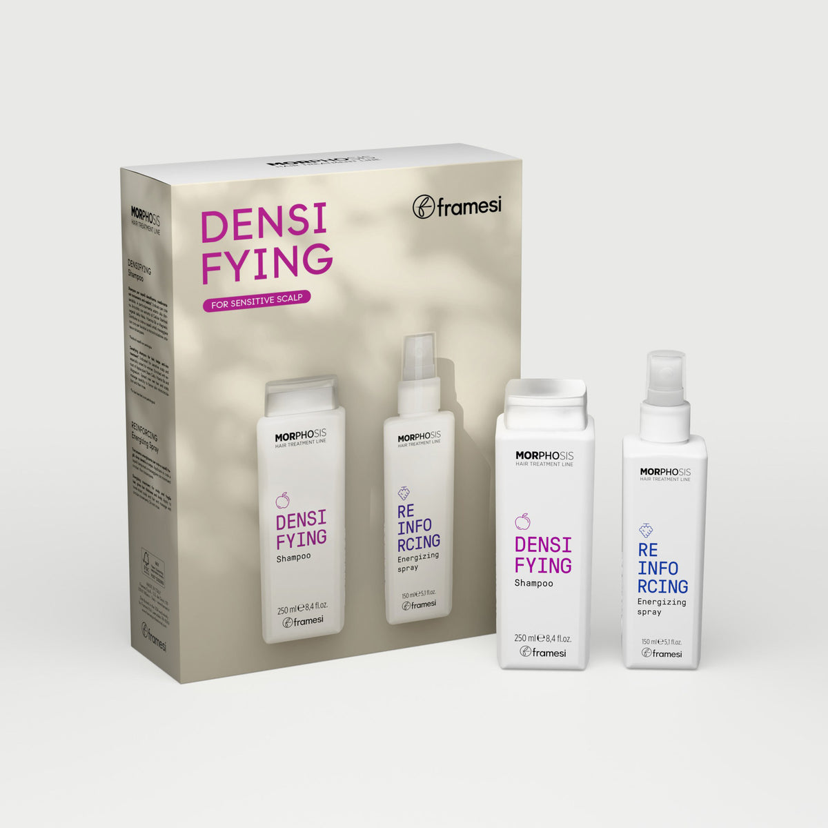 Kit Morphosis Densifying Shampoo 250 ML y Energizing Spray 150 ML